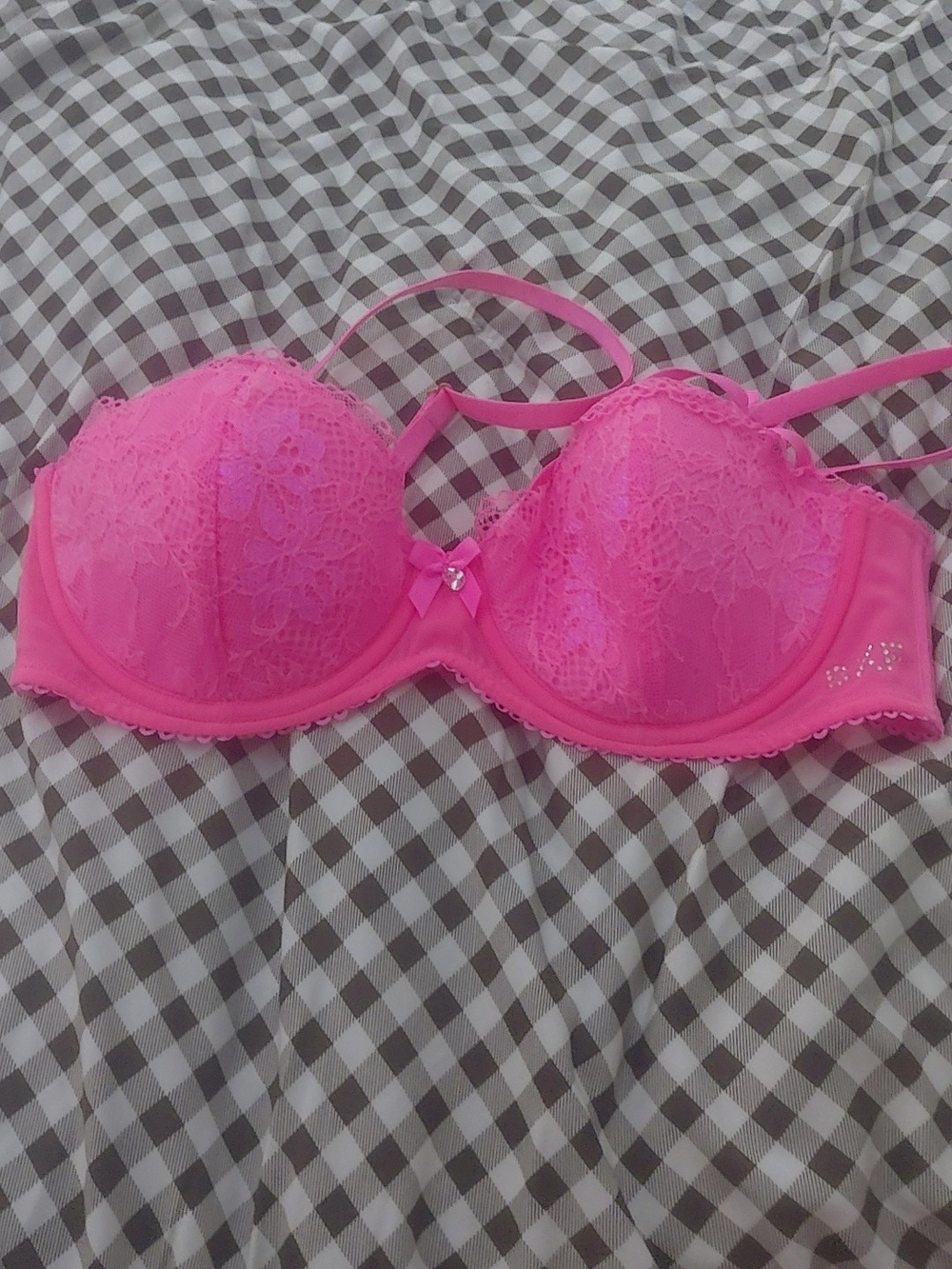 Pink Lace Balconette Bra - Women Intimates